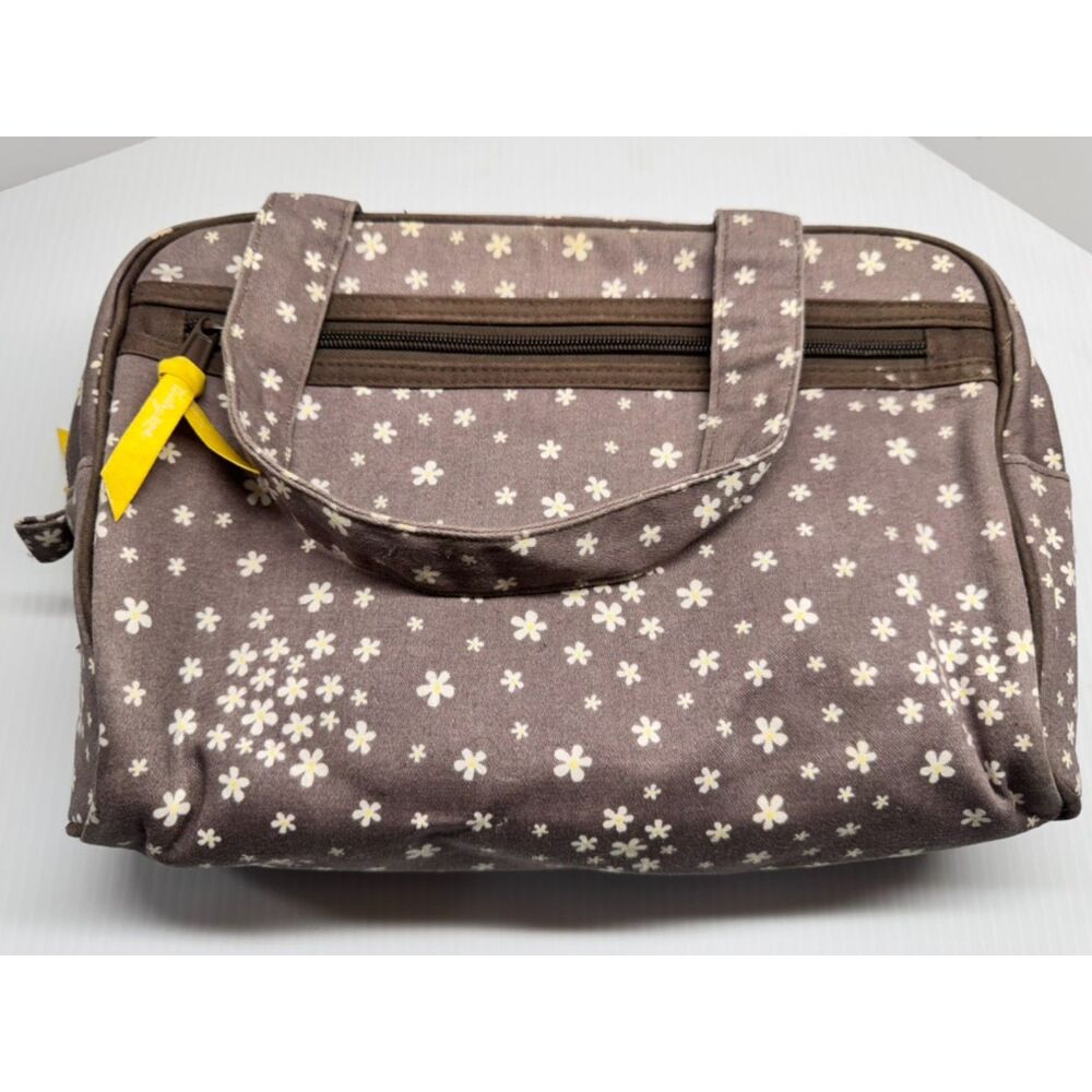 Thirty-One Cosmetic Case Makeup Bag Taupe Perfect Pendant